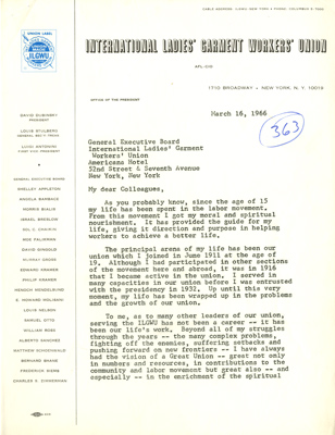 Scanned image of the letter