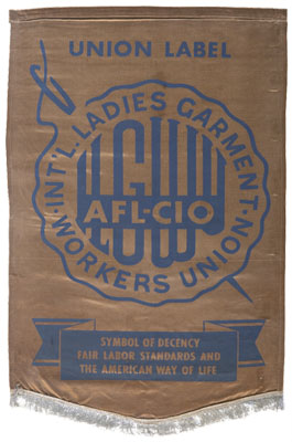 ILGWU union label banner