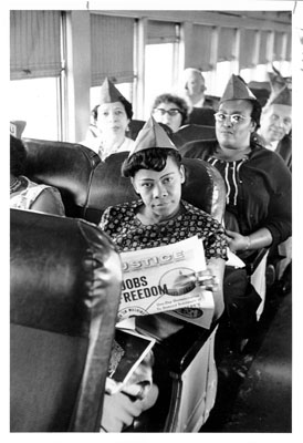 On the bus to the March on Washington for Jobs and Freedom, August 28, 1963