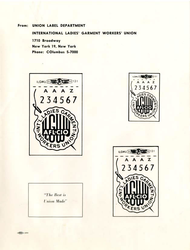 Vintage Int Ladies Garment Workers Union ILGWU Promo Kit 4pcs Memo Thread File 
